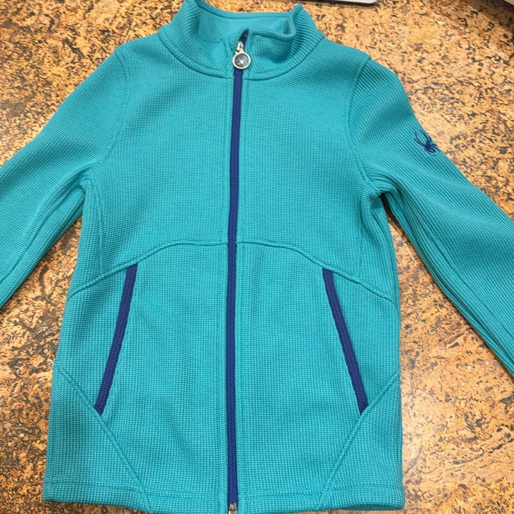 Beautiful sweater jacket for big girls size 7-8, Brand is Spyder.